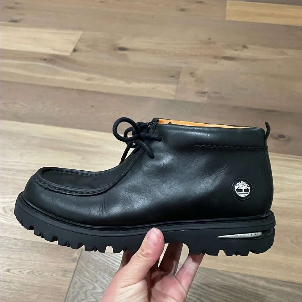 Vintage Timberland Chukka Boots Black Youths Size 5.5M (15915) Y2K